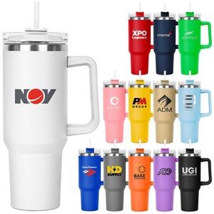 The Hippo Mug & Straw Lid With Twist Closure - 40 Oz